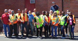 county employees participating in litter sweep
