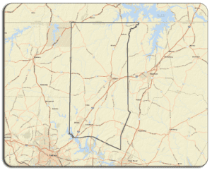 Map with Granville County outline