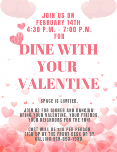 Dine with your Valentine @ Granville County Senior Center