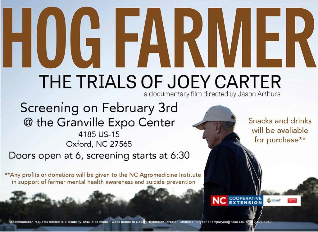 Hog Farmer: The Trials of Joey Carter @ Granville County Convention and Expo Center