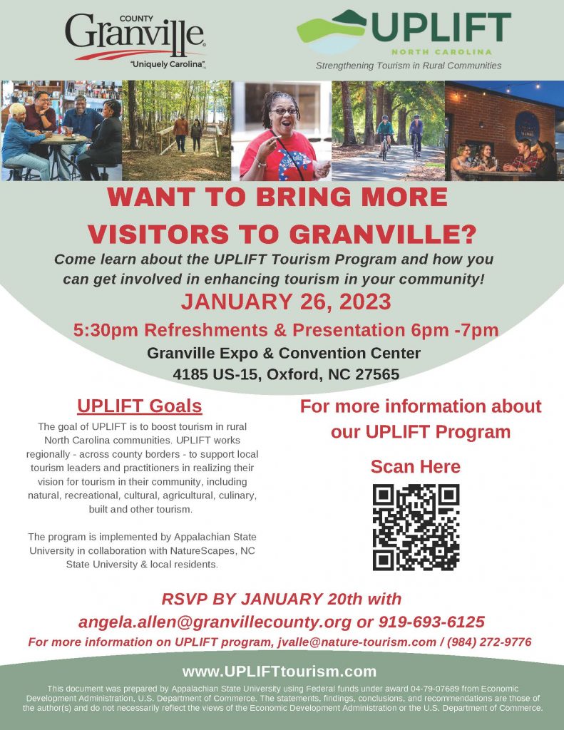 Project Uplift Kickoff Meeting @ Granville County Convention and Expo Center