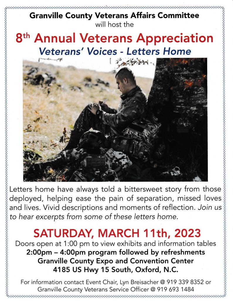 Veterans Appreciation Event @ Granville County Convention and Expo Center