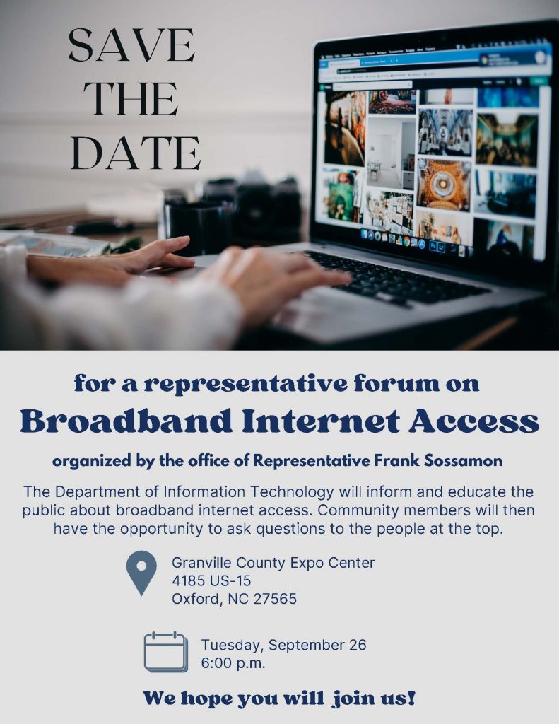 Broadband Internet Forum @ Granville County Convention and Expo Center